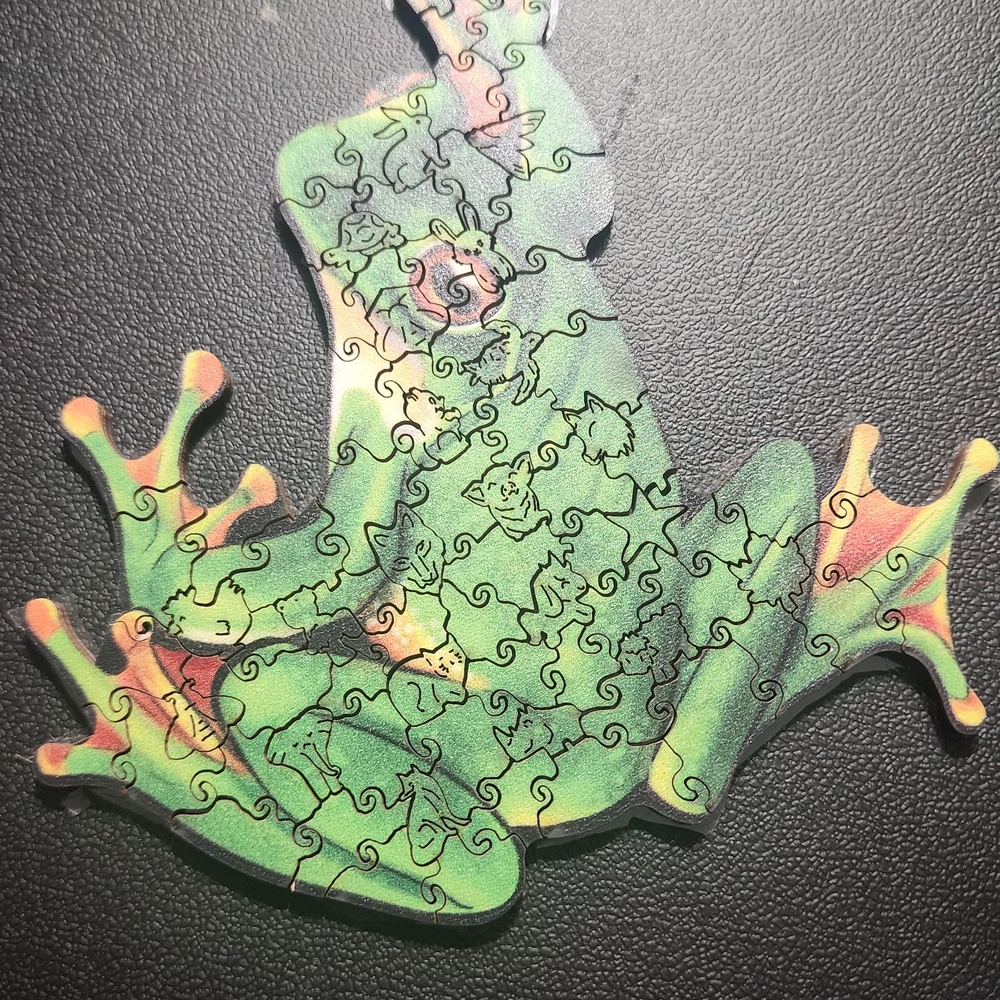 Colorful Frog Shaped Puzzle